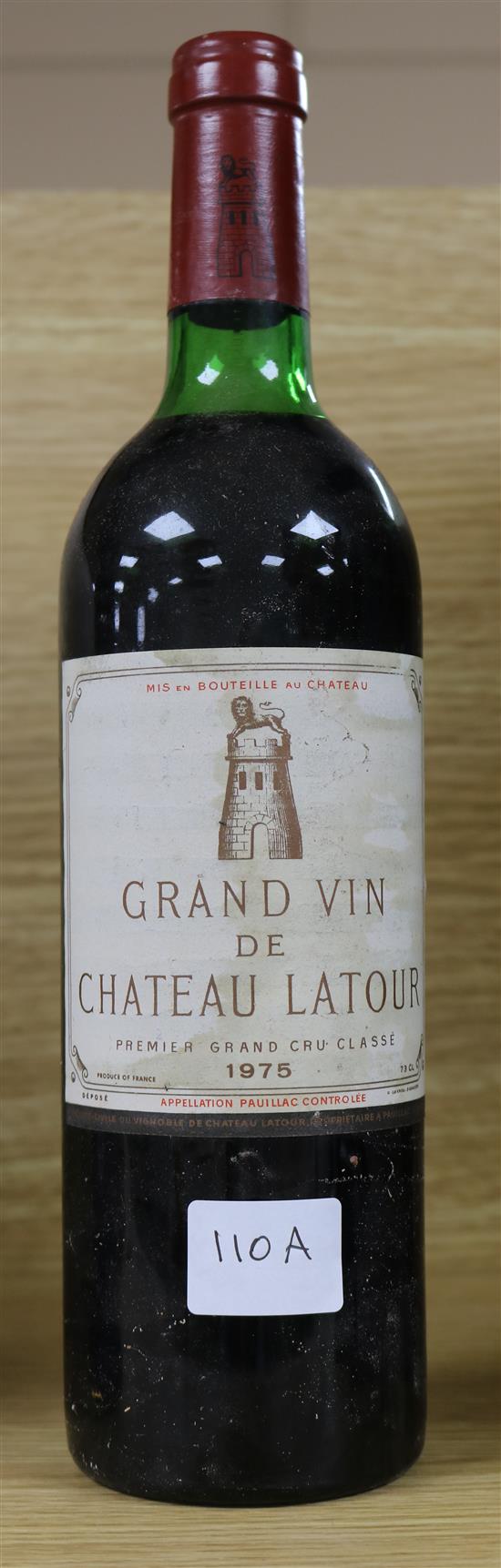 A bottle of Chateau Latour 1975